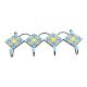 Turquoise And Yellow Ceramic Sunflower Tiles Hooks